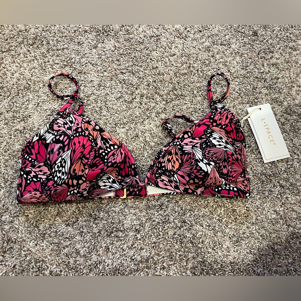 L*Space Helena Bikini Top in Butterfly Print - Picture 2 of 5